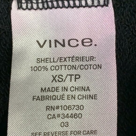 Vince Women's Fleece Cotton Pullover Long Sleeve Round Neck Long Sleeve Size XS - Picture 10 of 13